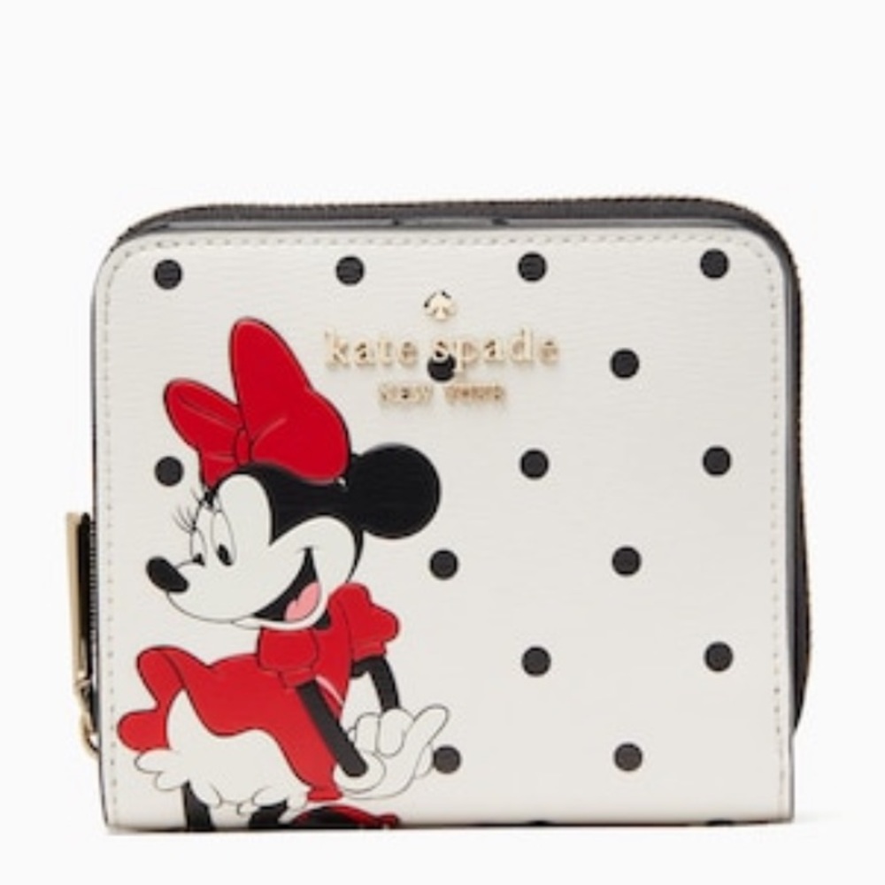 KATE SPADE New York X Disney Collaboration Minnie Mouse Zip Around Wallet
